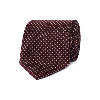 Red geometric patterned tie